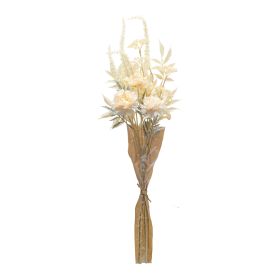 Bleached Zinnia Bouquet (Set of 2) 29.5"H Plastic