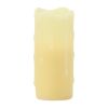 LED Wax Dripping Pillar Candle (Set of 6) 1.75"Dx4"H Wax/Plastic - 2 AA Batteries Not Incld.