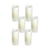 LED Wax Dripping Pillar Candle (Set of 6) 1.75"Dx4"H Wax/Plastic - 2 AA Batteries Not Incld.