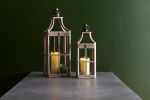 Lantern (Set of 2) 23"H, 29.5"H Wood/Metal