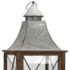 Lantern (Set of 2) 22"H, 33.5"H Wood/Metal