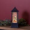 Lantern Snow Globe with Barn 10.5"H Plastic