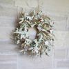 Cotton/Leaf Wreath 28"D EVA