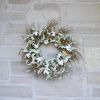 Cotton/Leaf Wreath 28"D EVA