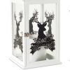 Merry Christmas Lantern (Set of 2) 17.5"H, 22.75"H Wood