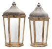 Lantern (Set of 2) 28.5"H, 33"H Iron/Wood