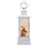 Snow Globe w/Cardinal On Branch 4"L x 12.75"H Plastic 6 Hr Timer 3 AA Batteries Not Included or USB Cord Included