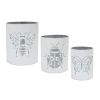 Insect Pot (Set of 3) 4.5"D x 5.75"H, 5.5"H x 6.75"H, 6.5"D x 7.75"H Iron