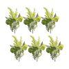 Queen Anne and Foliage Spray (Set of 6) 21.5"H Polyester