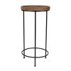 Accent Table (Set of 3) 10.5"D x 20.75"H, 12.25"D x 25.25"H, 14.25"D x 28.75"H Iron/Wood