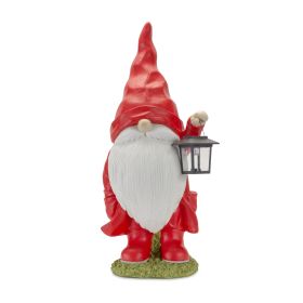 Gnome w/Lantern 11.25"L x 24.75"H Resin