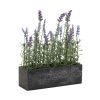 Potted Lavender (Set of 2) 11.5"L x 14.75"H Plastic