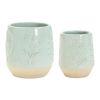 Container (Set of 2) 3.5"D x 4"H, 4.75"D x 5"H Porcelain