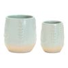 Container (Set of 2) 3.5"D x 4"H, 4.75"D x 5"H Porcelain