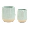 Container (Set of 2) 3.5"D x 4"H, 4.75"D x 5"H Porcelain