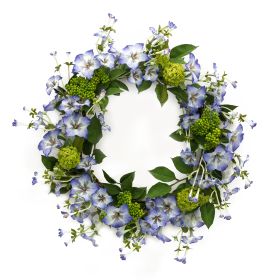 Morning Glory Wreath 21"D Polyester