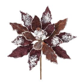 Poinsettia Stem (Set of 2) 27"H Polyester