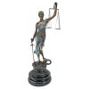 TABLE TOP THEMIS BLIND JUSTICE BRONZE