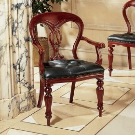 SIMSBURY MANOR LEATHER ARM CHAIR