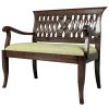 Dark Wood Solid Mahogany Patio Bench