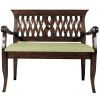 Dark Wood Solid Mahogany Patio Bench