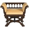 Dark Wood Solid Mahogany Porch Bench