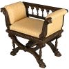 Dark Wood Solid Mahogany Porch Bench