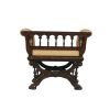 Dark Wood Solid Mahogany Porch Bench