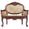 Chateau Dark Wood Solid Mahogany Patio Bench