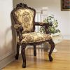 Dark Wood Solid Mahogany Rocaille Dining Chair