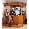 High Quality Pine Wood Bar In Honey-Stained Finish