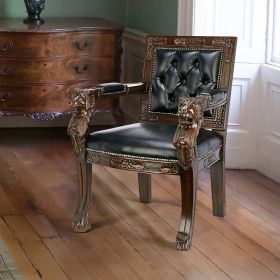 BEARDSLEY LEATHER LION CHAIR