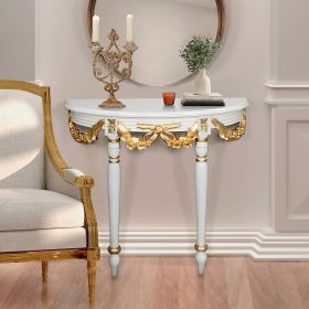 LOUIS XVI CRESCENT RIBBON WALL CONSOLE TABLE