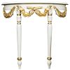 LOUIS XVI CRESCENT RIBBON WALL CONSOLE TABLE