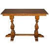 Hand Carved Oak Wood Console Table