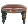 ROCOCO OTTOMAN W/ FAUX LEATHER