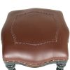 ROCOCO OTTOMAN W/ FAUX LEATHER