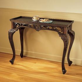 MAHOGANY FILIGREE CONSOLE TABLE