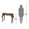 MAHOGANY FILIGREE CONSOLE TABLE