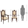 Set Of 6 Solid Mahogany Upholstered Dining Chairs