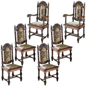 S/6 CHARLES II CHAIRS