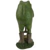 Outdoor Garden Toad Lawn Mower Frog Statue