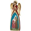 CHRISTMAS ANGEL FIGURINE W/ HOLY FAMILY