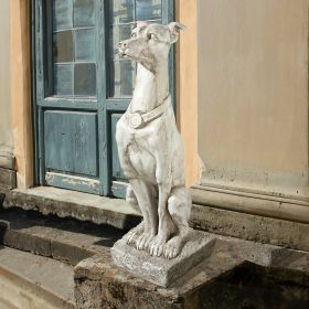 ART DECO WHIPPET SENTINEL STATUE