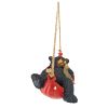 SUMMER SNOOZE HANGING BLACK BEAR STATUE