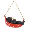 SUMMER SNOOZE HANGING BLACK BEAR STATUE