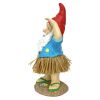 HAWAIIAN HANK GRASS SKIRT GNOME STATUE