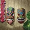 S/2 TIKI FACE PLAQUES