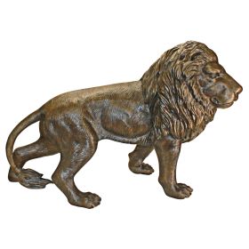 Guardian Lion Right Foot Forward Bronze Garden Statue