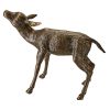 STANDING FAWN BRONZE STATUE